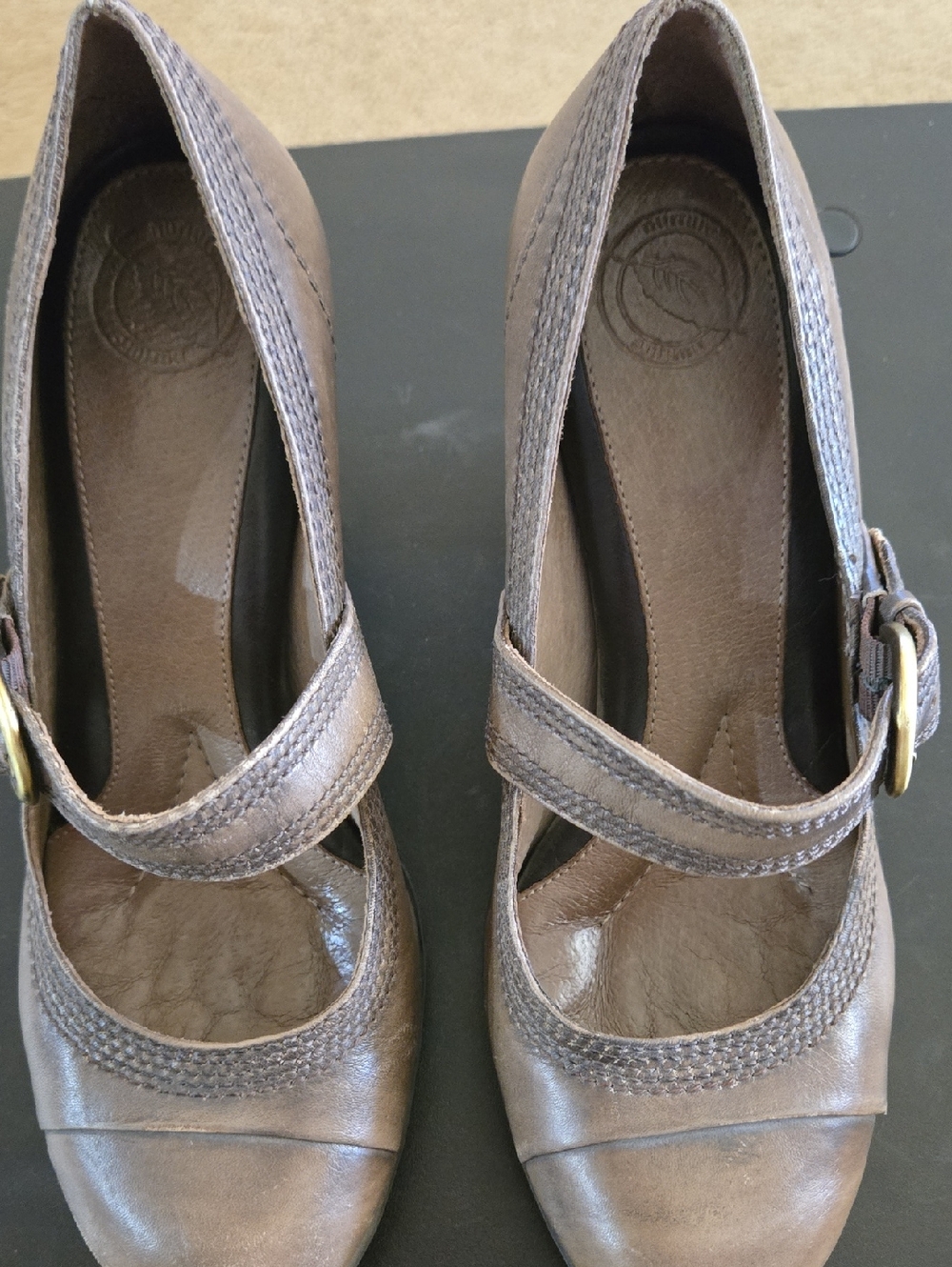 Women's Brown Mary Jane Heels - Classic Comfort